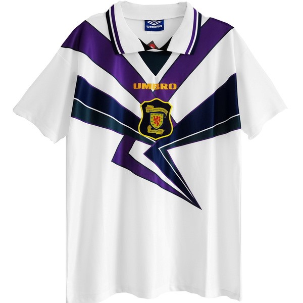 Thailande Maillot Football Écosse Exterieur Retro 1994 1996 Blanc